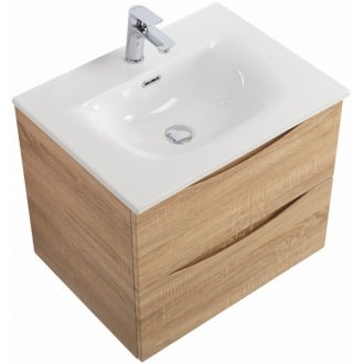 Тумба с раковиной и зеркалом BelBagno Marino-CER-N 70 Rovere Bianco