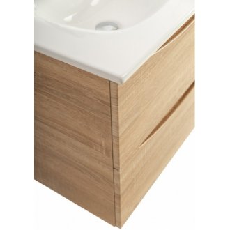 Тумба с раковиной и зеркалом BelBagno Marino-CER-N 70 Rovere Bianco
