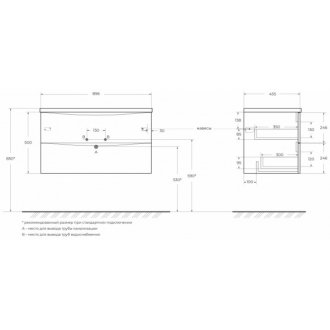 Мебель для ванной BelBagno Marino-CER-N 90 Rovere Rustico