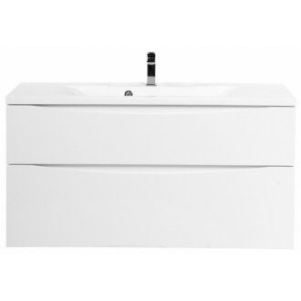 Тумба с раковиной BelBagno Marino-H60 110-BB1100/450-LV-MR-PR Bianco Lucido