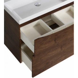 Тумба с раковиной BelBagno Marino-H60 80-BB800/450-LV-MR-AST Rovere Moro