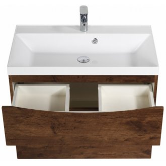 Тумба с раковиной BelBagno Marino-H60 80-BB800/450-LV-MR-AST Rovere Moro