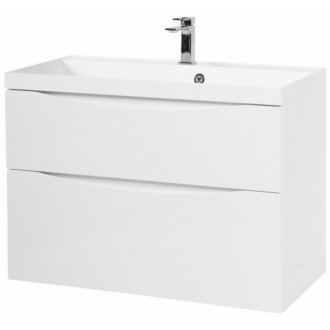 Тумба с раковиной BelBagno Marino-H60 90-BB900/450-LV-MR-AST Bianco Lucido