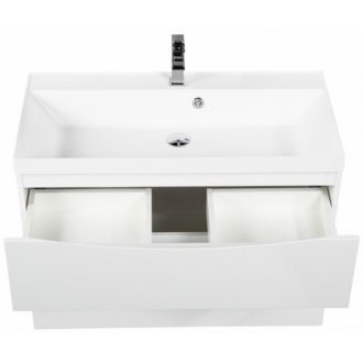 Тумба с раковиной BelBagno Marino-H60 90-BB900/450-LV-MR-AST Bianco Lucido