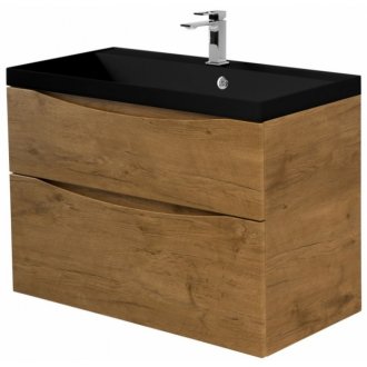 Тумба с раковиной BelBagno Marino-H60 90-BB900/450-LV-ART-AST-NERO Rovere Nature