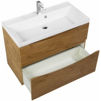 Тумба с раковиной BelBagno Marino-H60 80-BB800/450-LV-MR-AST Rovere Nature