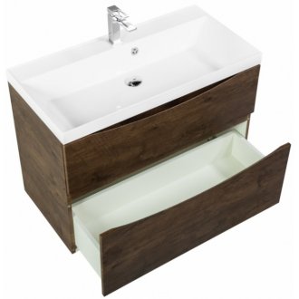 Тумба с раковиной BelBagno Marino-H60 90-BB900/450-LV-MR-AST Rovere Moro