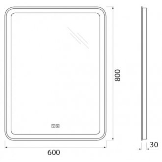 Тумба с раковиной и зеркалом BelBagno Marino 60-PIA-BB600/450-LV-ART-AST-NERO Bianco Lucido