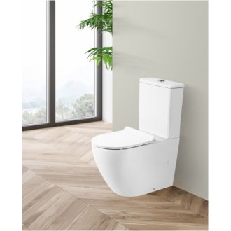 Унитаз-компакт BelBagno Sfera-R BB2141CPR/ BB2111SC с крышкой-сиденьем микролифт