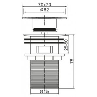 Донный клапан BelBagno BB-PCU-07-CRM