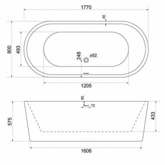 Ванна BelBagno BB109-177-80