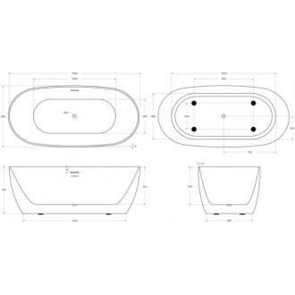 Ванна BelBagno BB415 170x80