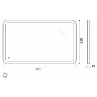 Зеркало BelBagno SPC-MAR-1000-600-LED-TCH
