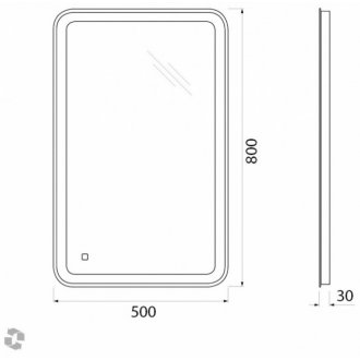 Зеркало BelBagno SPC-MAR-500-800-LED-TCH