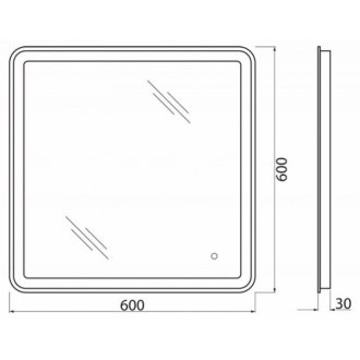 Зеркало BelBagno SPC-MAR-600-600-LED-TCH