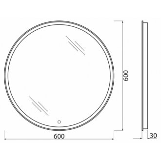 Зеркало BelBagno SPC-RNG-600-LED-TCH