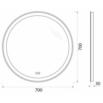 Зеркало BelBagno SPC-RNG-700-LED-TCH-WARM