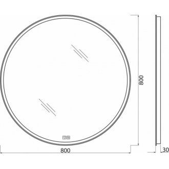 Зеркало BelBagno SPC-RNG-800-LED-TCH-WARM