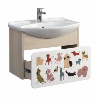 Мебель для ванной Белюкс Чезаро 650 принт собачки