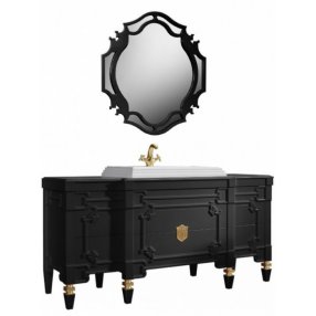 Мебель для ванной Белюкс Кастилия 170 черная/золото