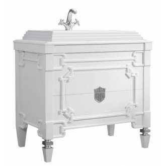 Мебель для ванной Белюкс Кастилия 100 белая/серебро