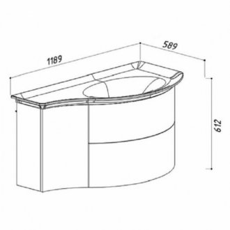 Мебель для ванной Белюкс Версаль 1200 правосторонняя белая