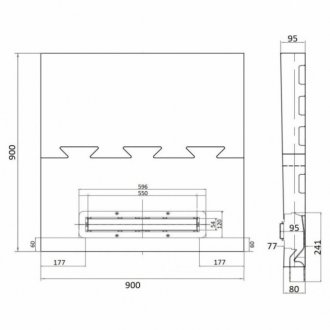 Плита душевая с лотком Bettoserb Confluo Board 90x90 40007821SS