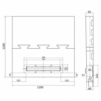 Плита душевая с лотком Bettoserb Confluo Board 120x120 40007822BG