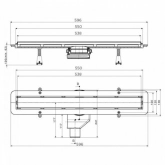 Плита душевая с лотком Bettoserb Confluo Board 120x120 40007822SS