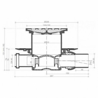 Душевой трап Bettoserb Confluo Standard 15х15 Tide 2 13000002 хром