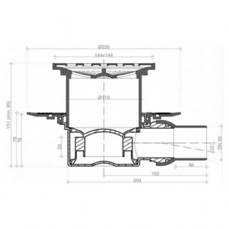 Душевой трап Bettoserb Confluo Standard 15х15 Square 1 13000005 хром