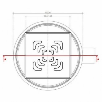 Душевой трап Bettoserb Confluo Standard 15х15 Square 2 13000006 хром