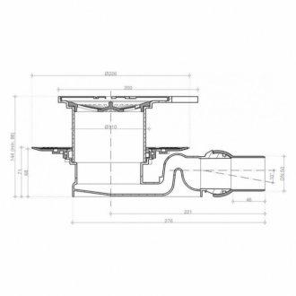 Душевой трап Bettoserb Confluo Standard 20х20 Angle 2 13000014 хром