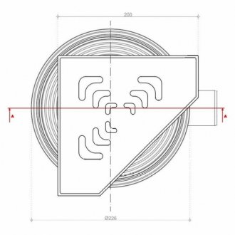 Душевой трап Bettoserb Confluo Standard 20х20 Angle 2 13000014 хром