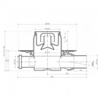 Душевой трап Bettoserb Confluo Standard 10х10 Dry 2 13000016 хром