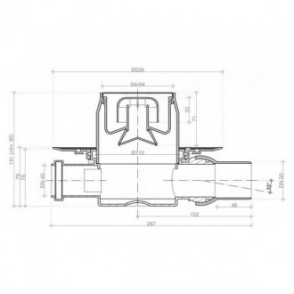 Душевой трап Bettoserb Confluo Standard 10х10 Dry 3 13000017 хром