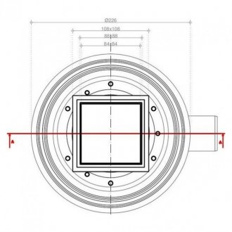 Душевой трап Bettoserb Confluo Standard 10х10 Dry Vertical White Glass 13000111 белый