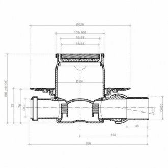 Душевой трап Bettoserb Confluo Standard 10х10 Dry Plate 3 2in1 13702564 хром