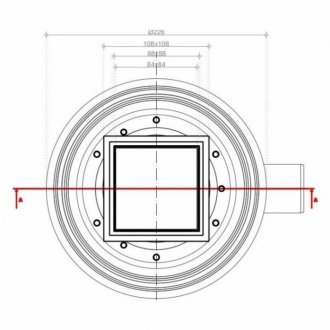 Душевой трап Bettoserb Confluo Standard 10х10 Dry Plate 3 2in1 13702564 хром