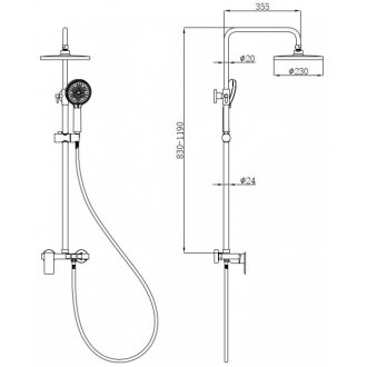 Душевая стойка beWash BV1MMSS6666