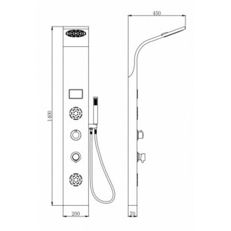 Душевая панель beWash BV4TMSP9776