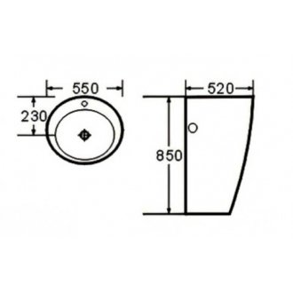 Раковина beWash Lusso BK5552FB041