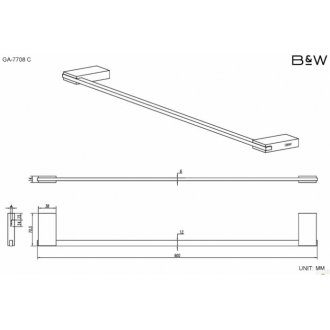 Комплект аксессуаров для ванной комнаты Black & White Gravity GA-7720C