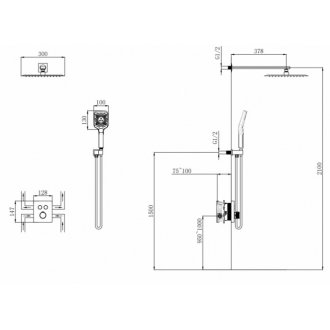 Душевая система Black&White Gravity GH-9101-C