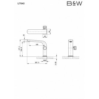 Смеситель для раковины Black&White Universe U7640