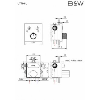 Душевая система Black&White Universe U7766