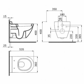 Комплект Grohe Rapid SL 38775001 + Bocchi Taormina Arch 1012-001-0129 + Grohe Skate Cosmopolitan 38732000 хром глянцевый