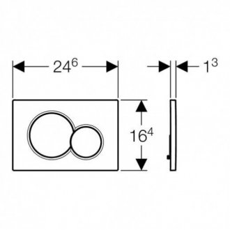 Комплект Geberit Duofix UP 320 111.300.00.5 + Bocchi V-Tondo 1417-006-0129 + Geberit Sigma 01 115.770.DW.5 черная глянцевая