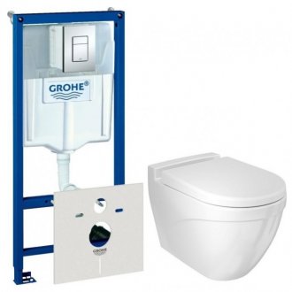 Комплект Grohe Rapid SL 38775001 + Bocchi Taormina Arch 1012-001-0129 + Grohe Skate Cosmopolitan 38732000 хром глянцевый