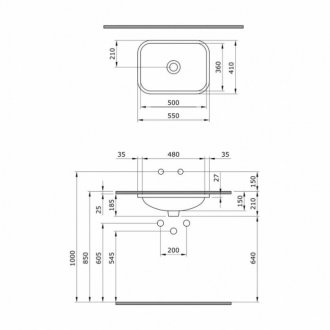 Раковина Bocchi Scala Arch 1006-001-0125 белая глянцевая